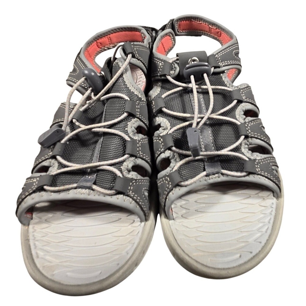 Khombu Mens Gray Coral Closed Toe Water Sandals Hiking Shoes Size 7